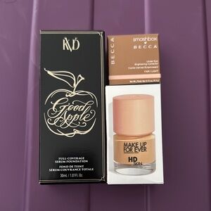 KVD Foundation, Becca Concealer, Make Up For Ever HD Skin Set